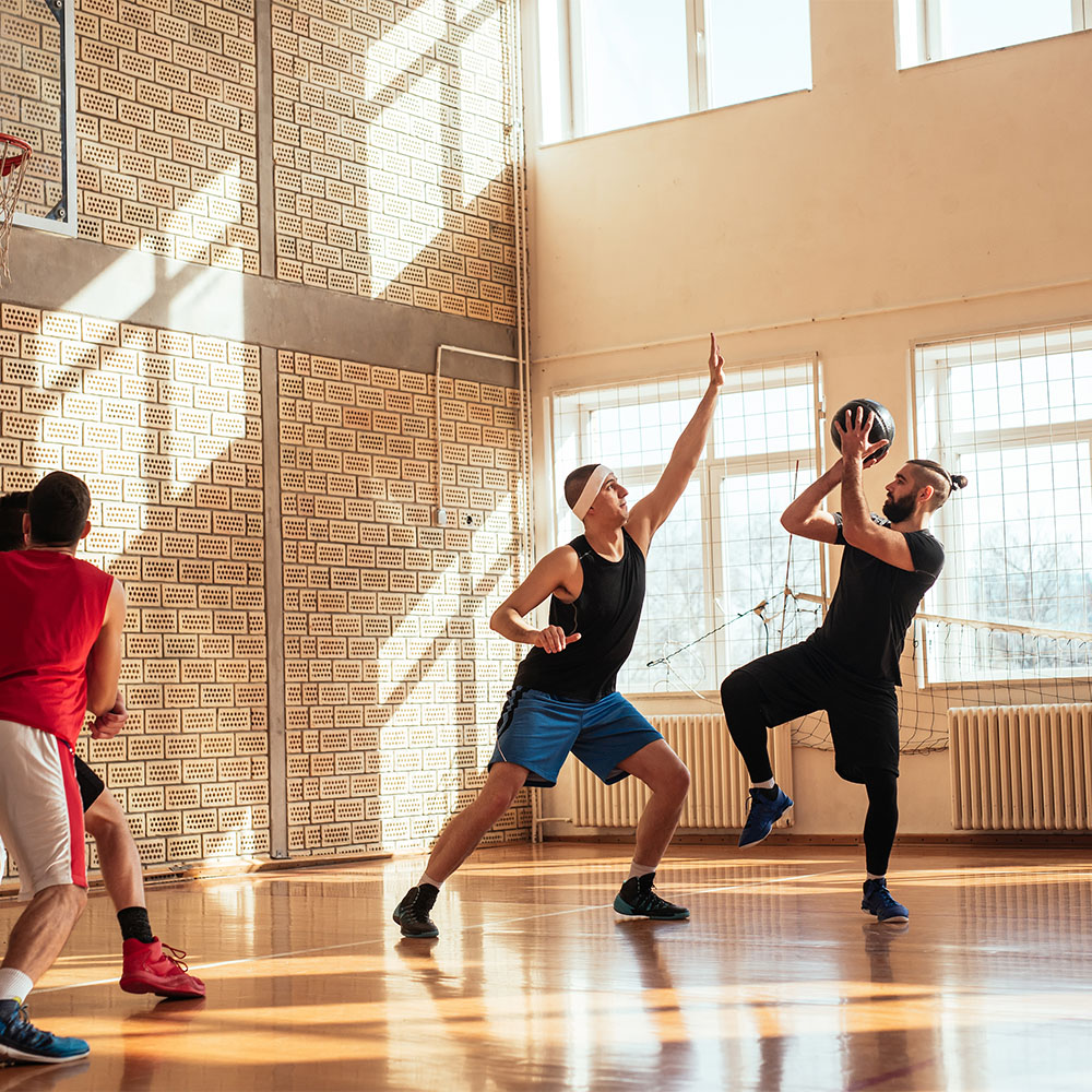 Basketball Players in Practice